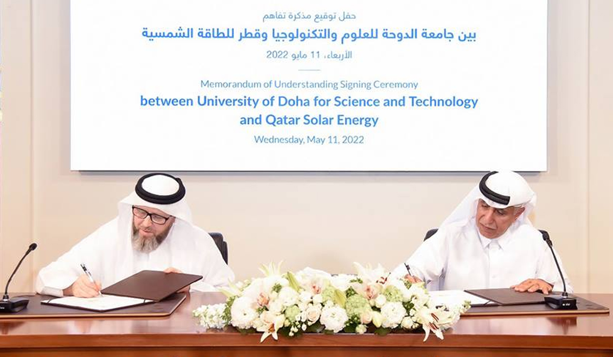 University of Doha for Science and Technology (UDST) Signs MoU with Qatar Solar Energy